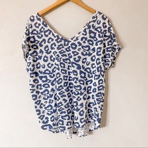 Francescas | BLUE Leopard Print Slouchy